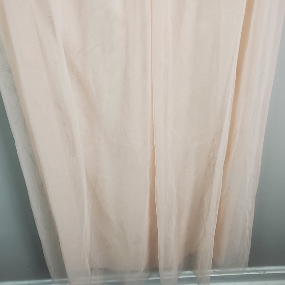 Asos Little Mistress Mesh Insert Maxi Dress Pink US 12 - Picture 7 of 12